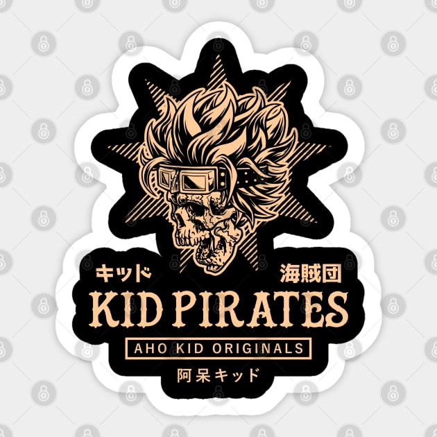 Captain Kid - Front & Back Sticker by Aho Kid